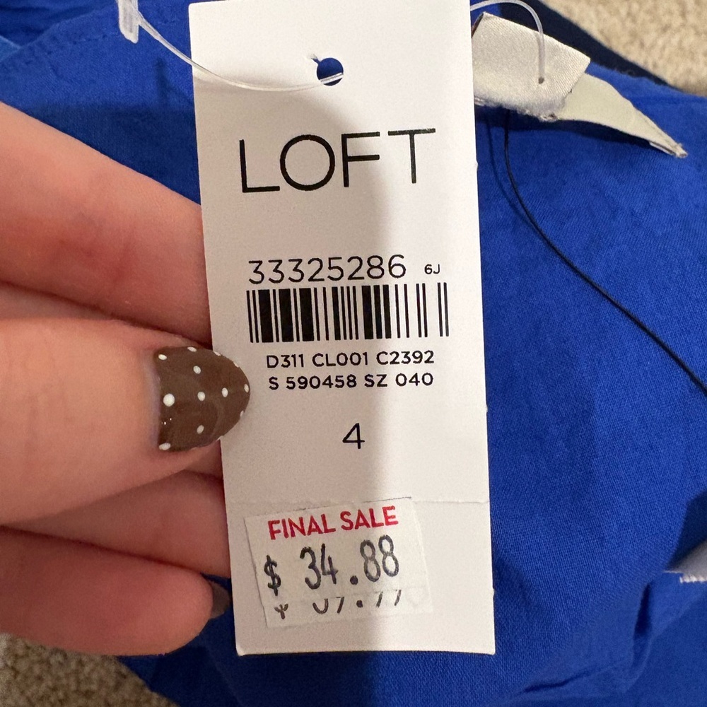 NWT Colorblock Blue Tank - Picture 4 of 4